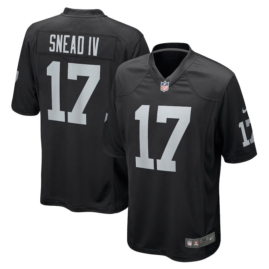 Men Oakland Raiders #17 Willie Snead IV Nike Black Game NFL Jersey